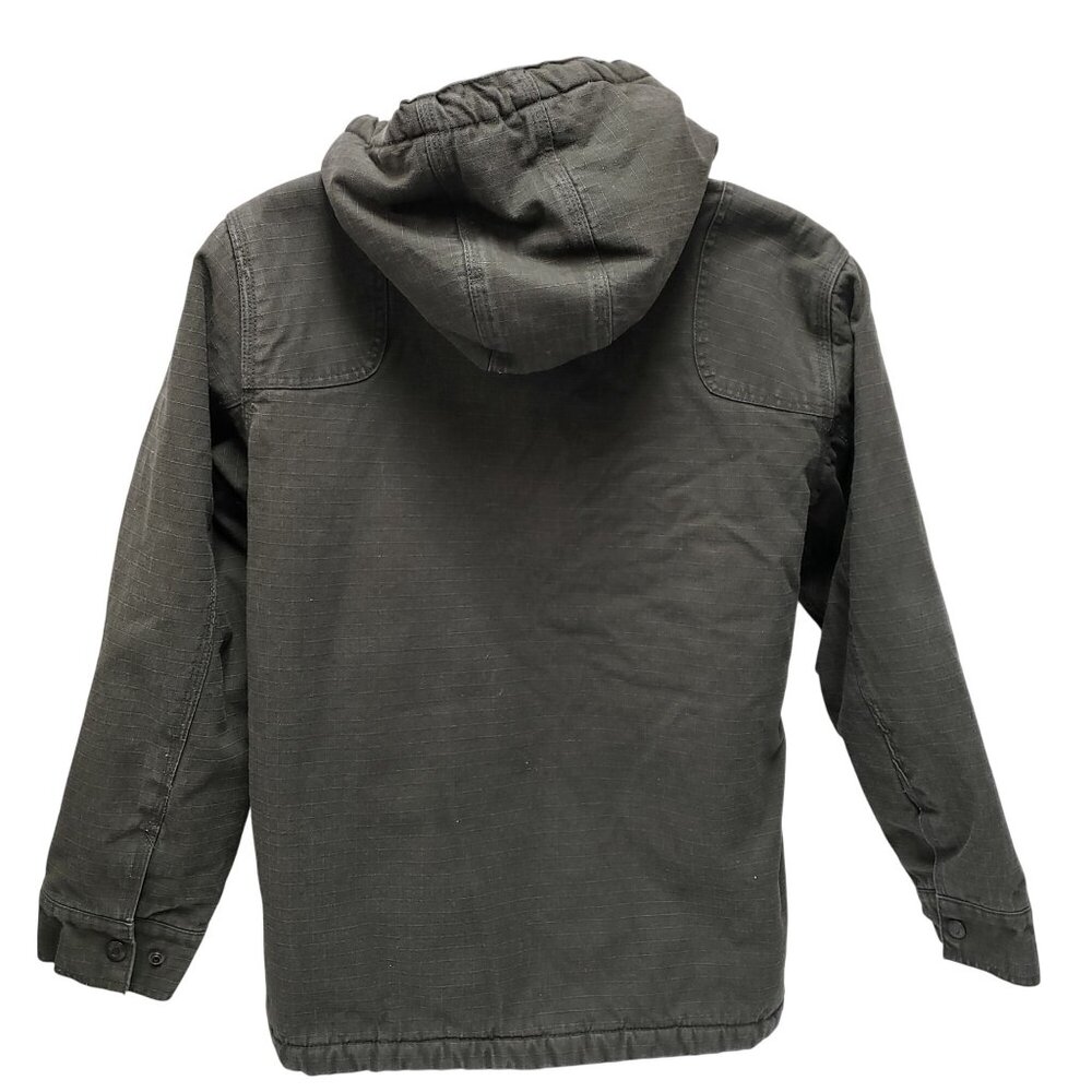 Walls Blizzard Pruf Army Green Canvas Sherpa Lined Coat Size Youth XL 16/18 - Picture 2 of 15